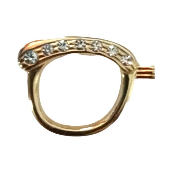 VINTAGE Gold Tone Rhinestone Glasses Brooch Pin Reading Eyewear Sun Protection - Picture 5 of 9
